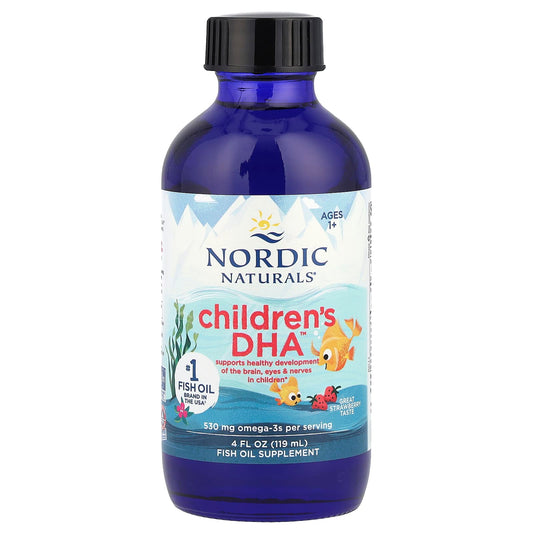 Children's DHA, 530mg Omega-3 Strawberry - 119 ml.