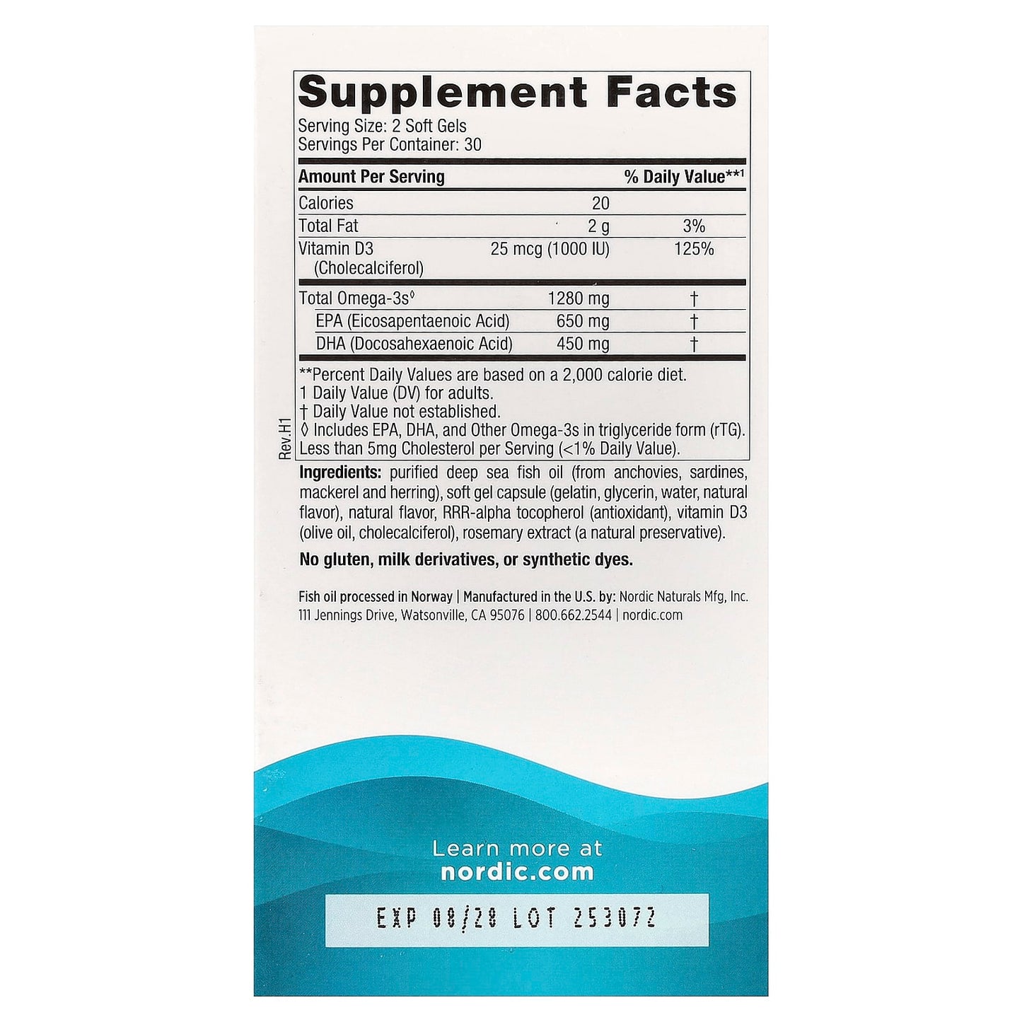 Ultimate Omega + CoQ10, 1280mg Lemon (EAN 768990891151) - 60 softgels