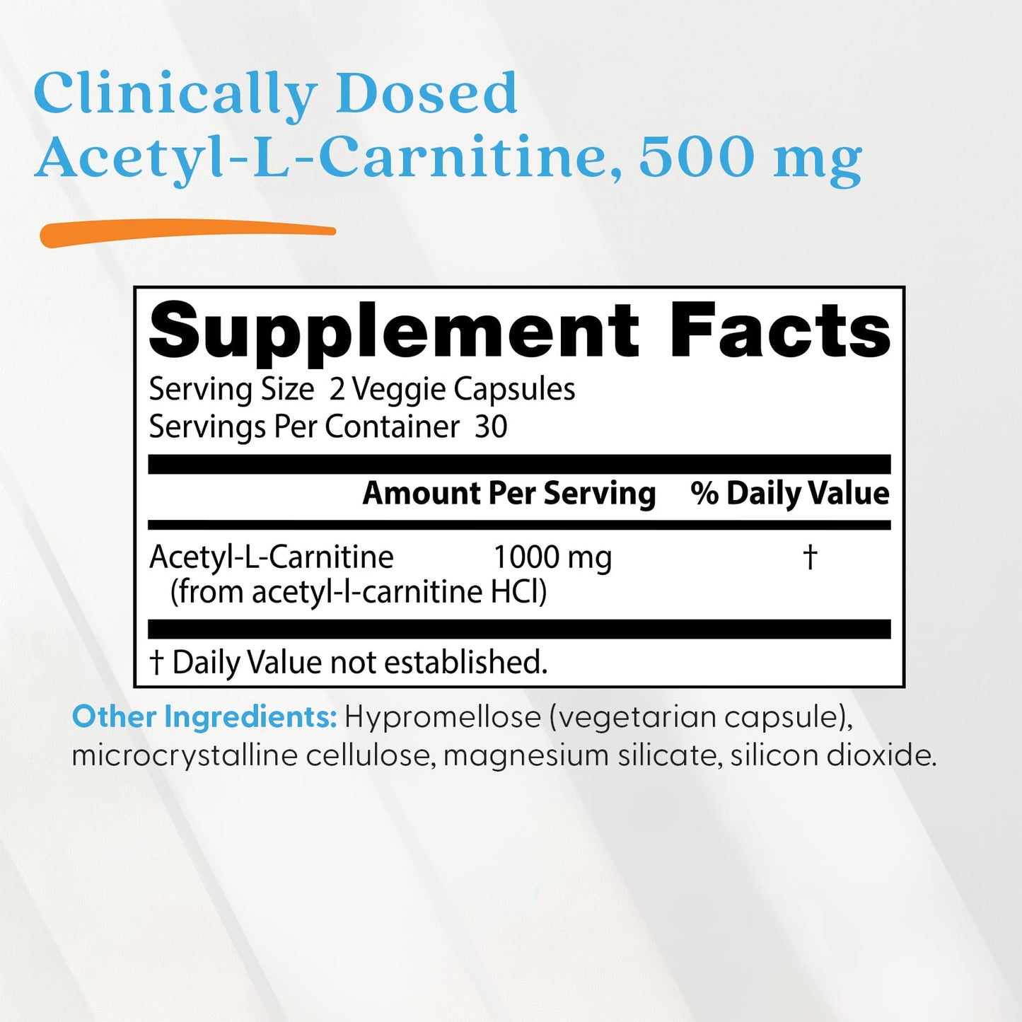 Acetyl L-Carnitine, 500mg - 120 vcaps
