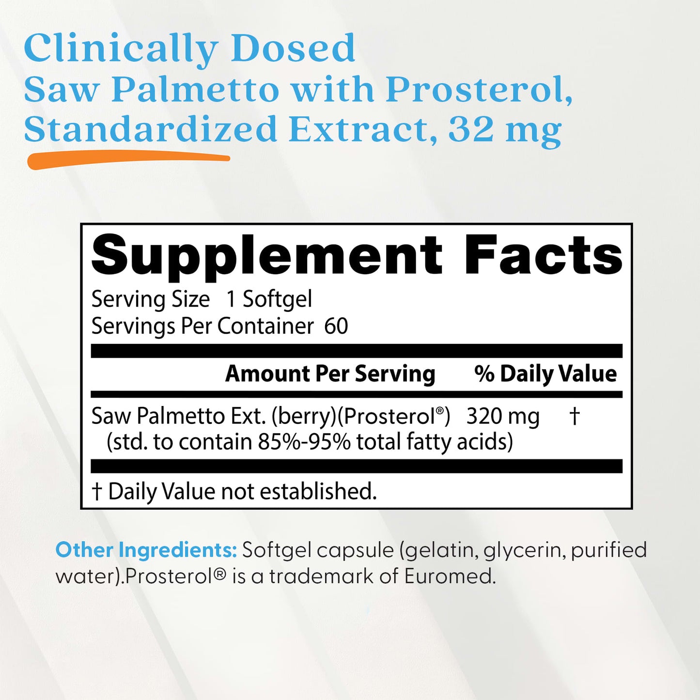 Saw Palmetto Standardized Extract, 320mg - 180 softgels