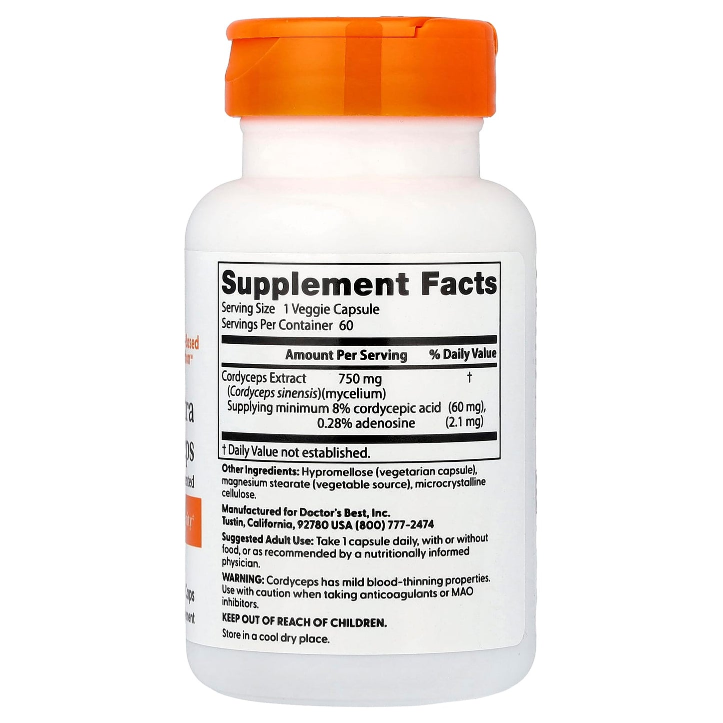 Ultra Cordyceps, 750mg - 60 vcaps