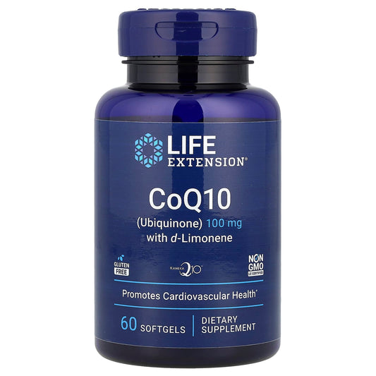 Super-Absorbable CoQ10 (Ubiquinone) with d-Limonene, 100mg - 60 softgels