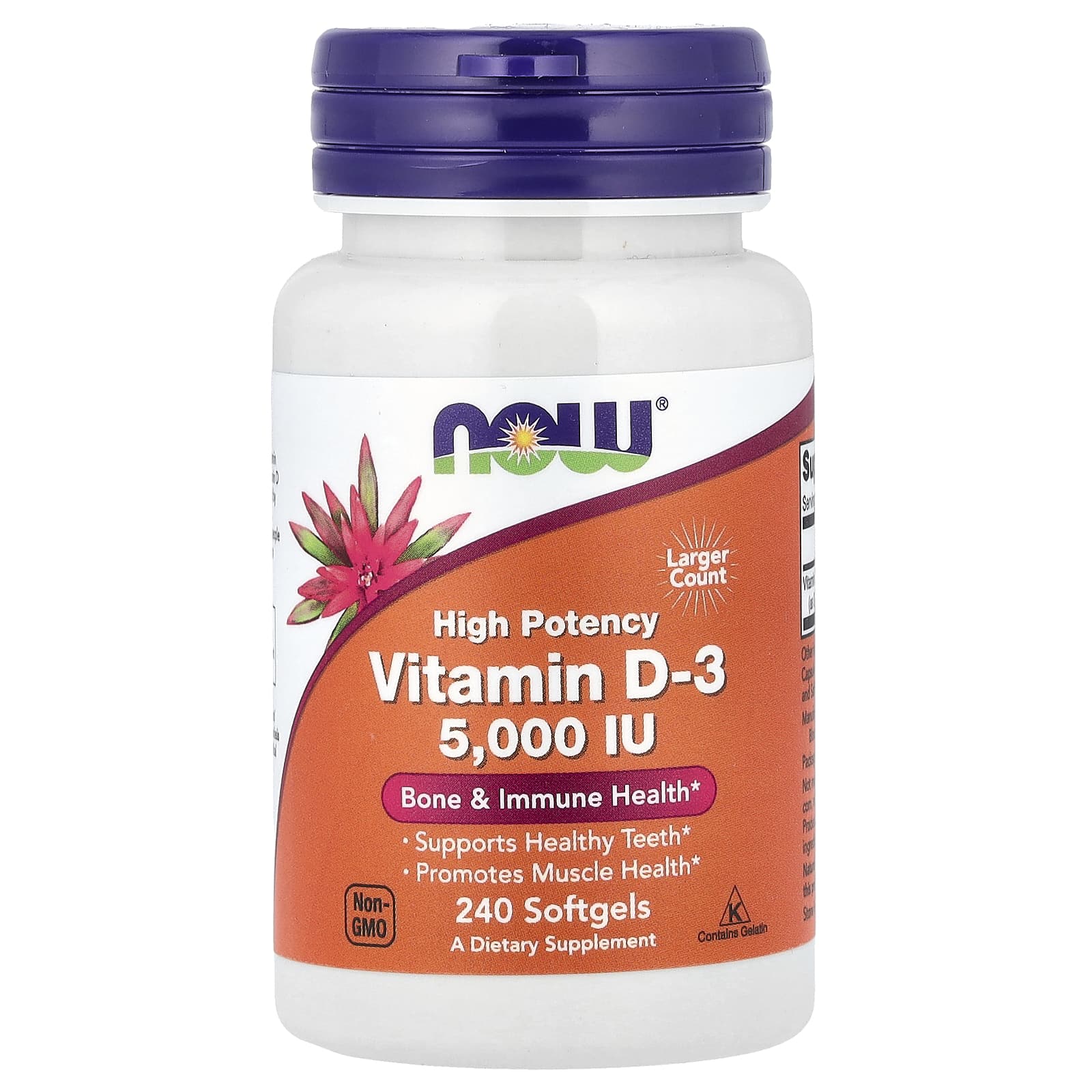 Vitamin D-3, 5000 IU - 240 softgels
