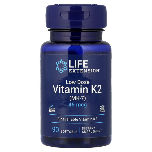 Low Dose Vitamin K2 (MK-7), 45mcg - 90 softgels