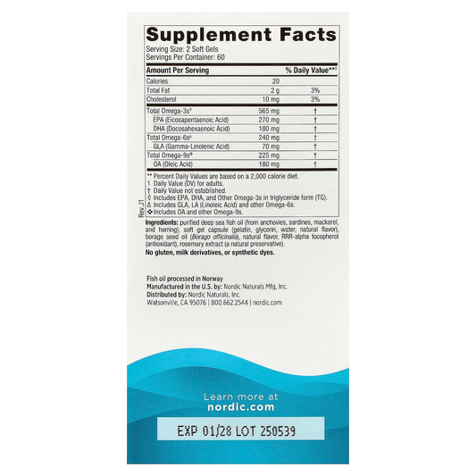Complete Omega-D3, 565mg Lemon - 120 softgels