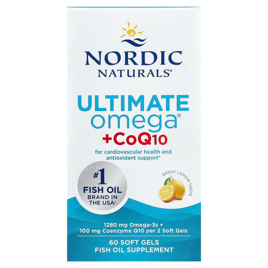 Ultimate Omega + CoQ10, 1280mg Lemon (EAN 768990891151) - 60 softgels
