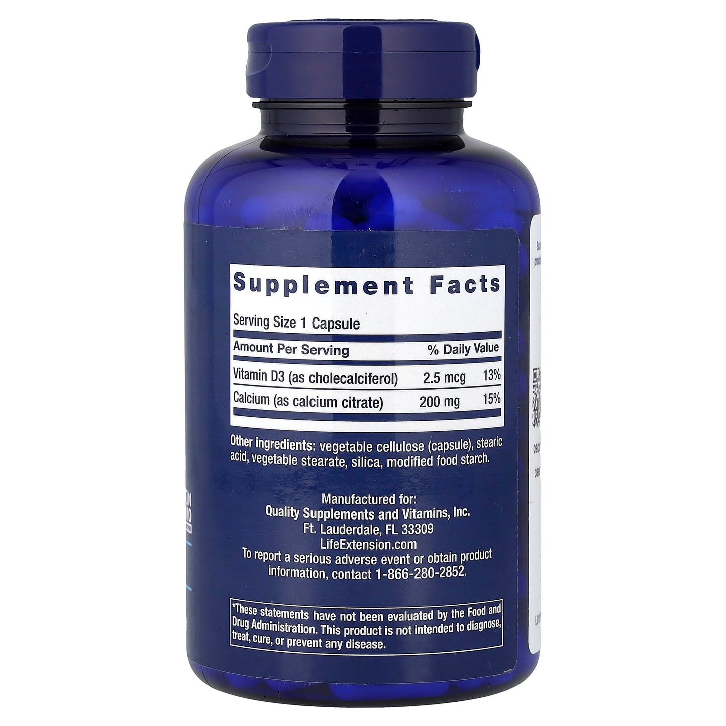 Calcium Citrate with Vitamin D - 200 vcaps