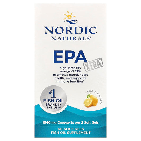 EPA Xtra Fish Oil, 1640mg Lemon - 60 softgels
