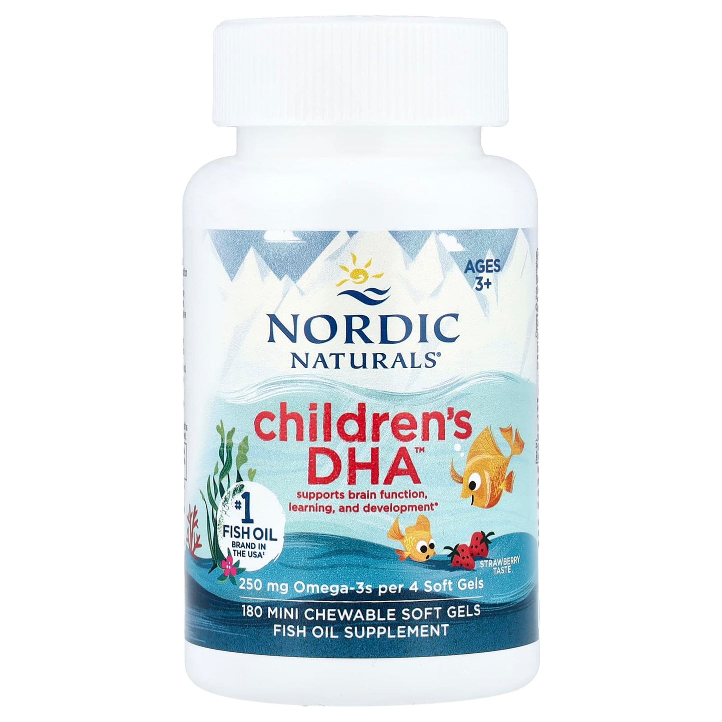 Children's DHA, Strawberry - 90 mini softgels