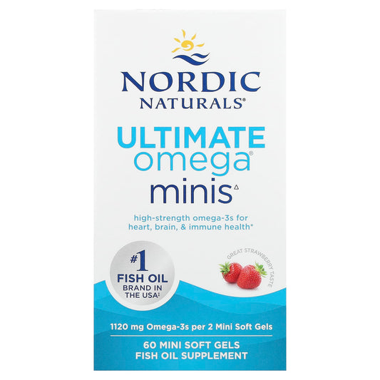 Ultimate Omega 2X Mini, 1120mg Strawberry - 60 mini softgels