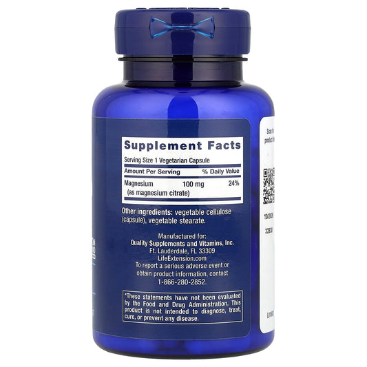 Magnesium (Citrate), 100mg - 100 vcaps
