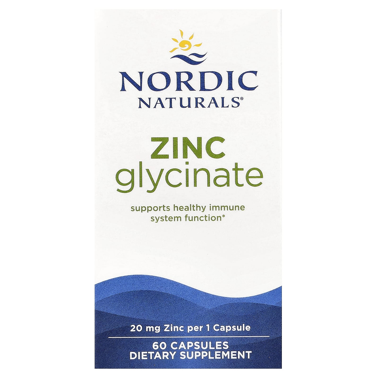 Zinc Glycinate, 20mg - 60 caps
