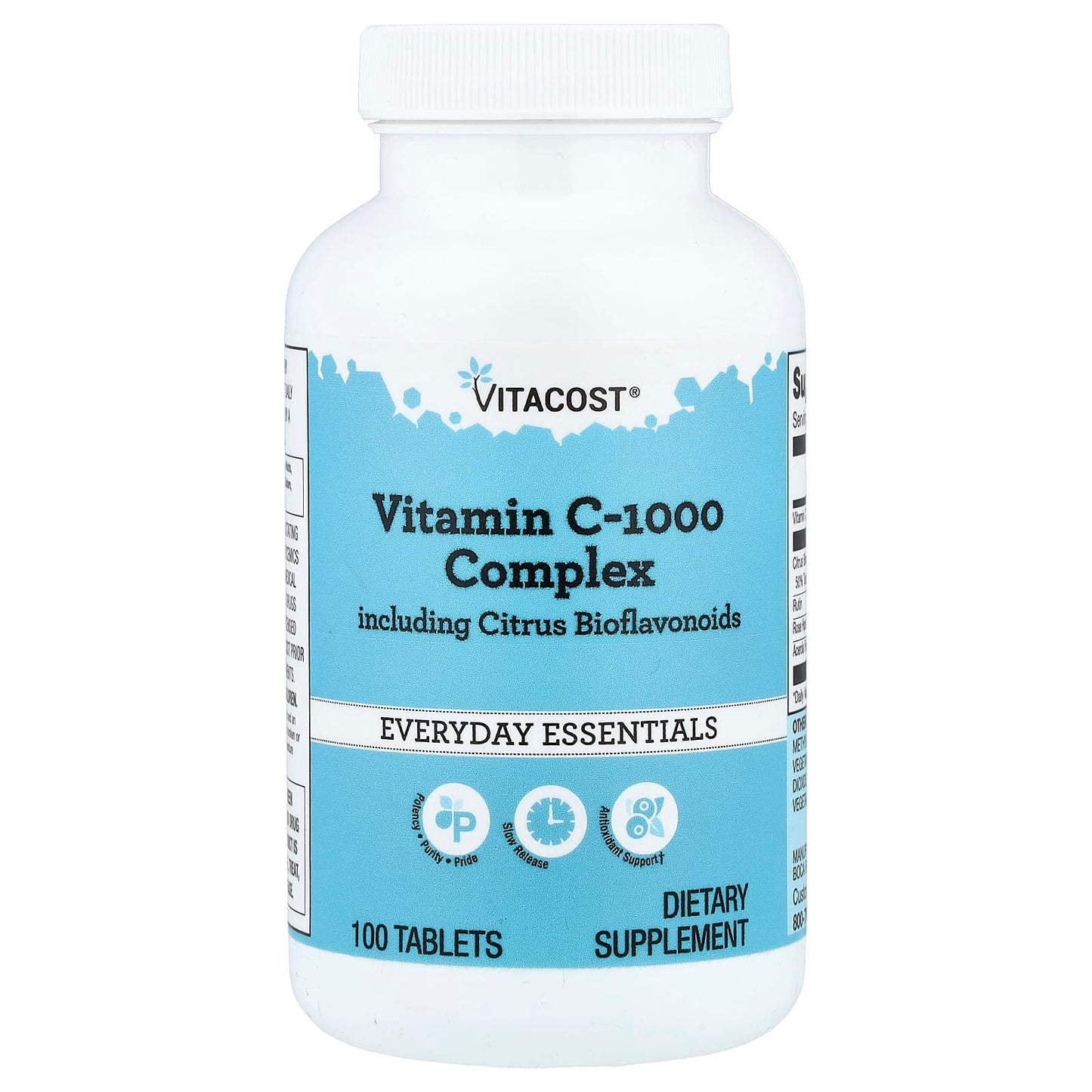 Vitamin C-1000 Complex - Buffered with 250mg Bioflavonoids - 180 tabs