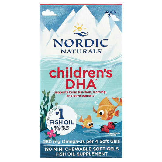 Children's DHA, Strawberry - 90 mini softgels