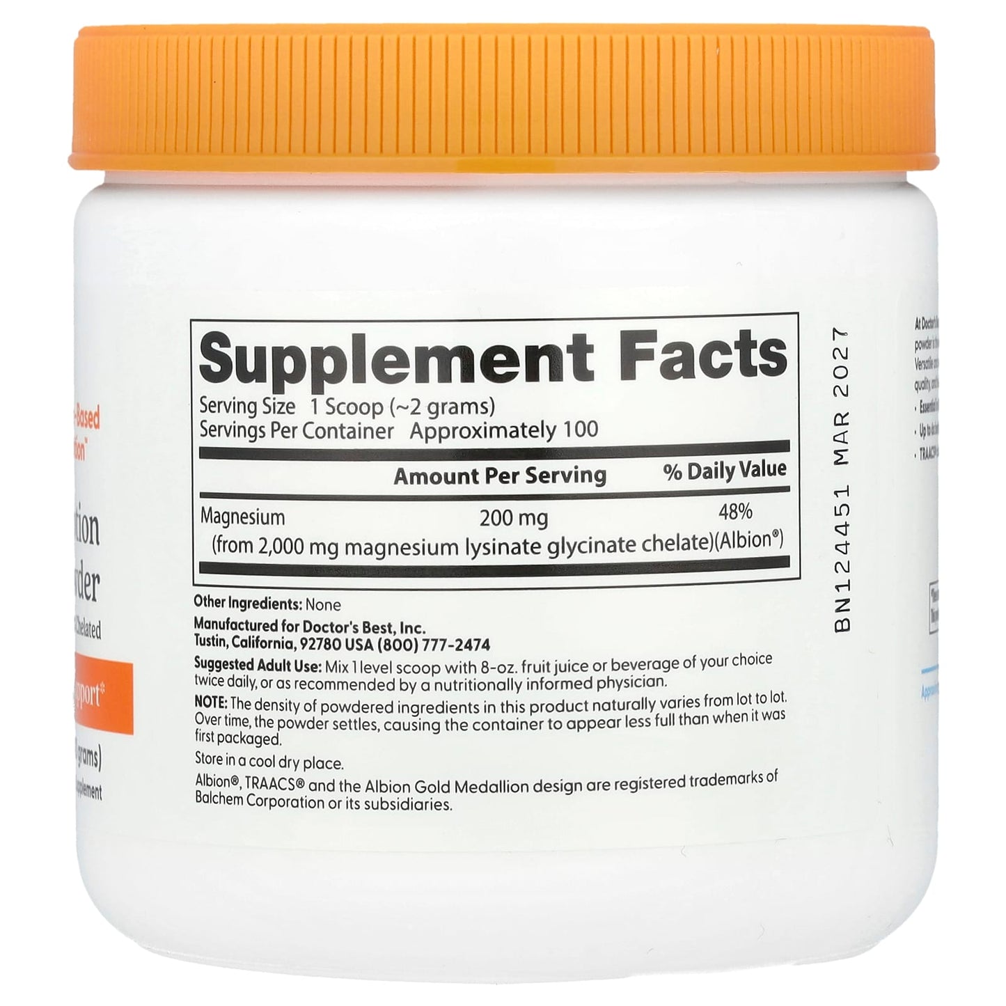 High Absorption Magnesium, Powder - 200g