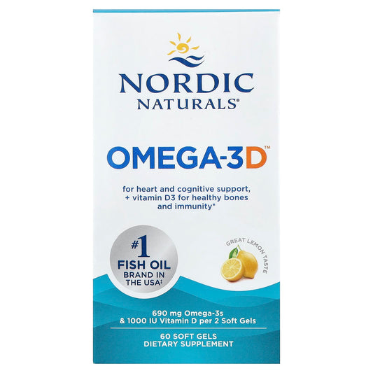 Omega-3D, 690mg Lemon - 60 softgels