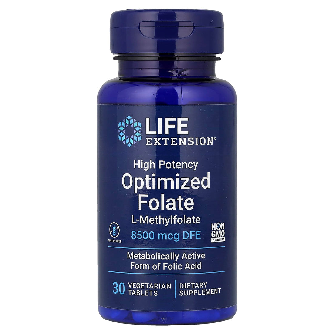 Life Extension High Potency Optimized Folate - 30 vegetarian tabs - image 2
