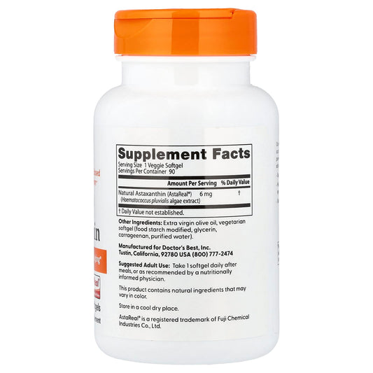 Astaxanthin, 6mg - 90 veggie softgels
