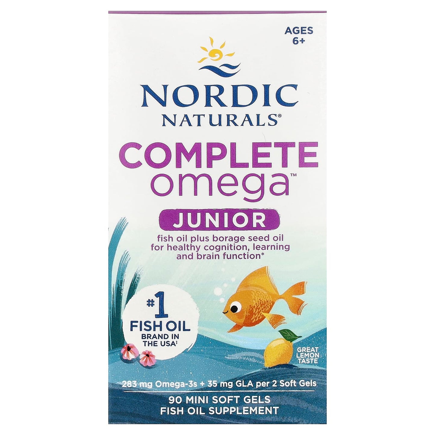 Complete Omega Junior, 283mg Lemon - 90 mini softgels