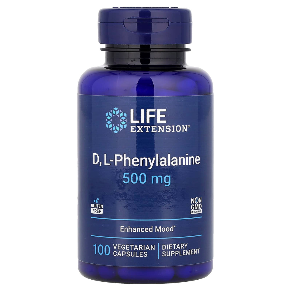 Life Extension D L-Phenylalanine, 500mg - 100 vcaps