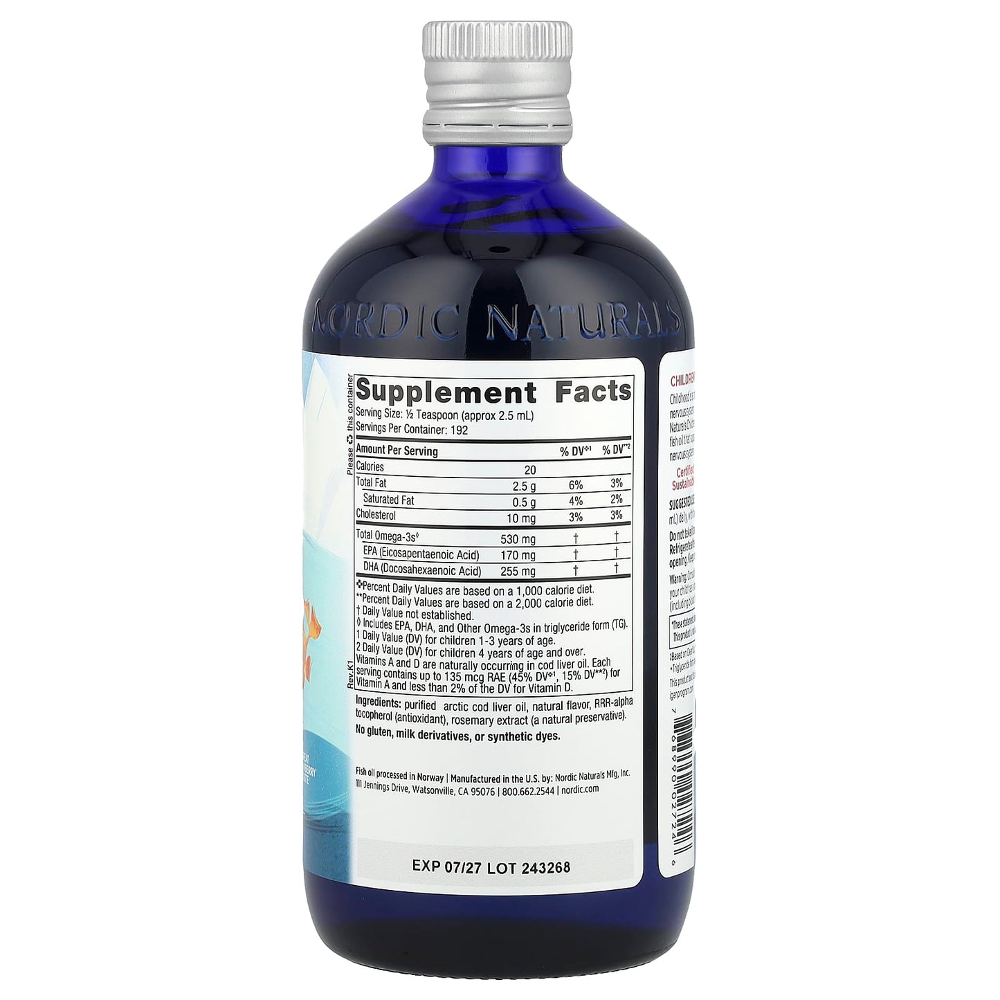 Children's DHA, 530mg Omega-3 Strawberry - 119 ml.