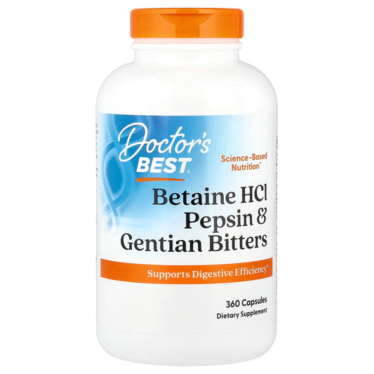 Betaine HCl Pepsin & Gentian Bitters - 360 caps