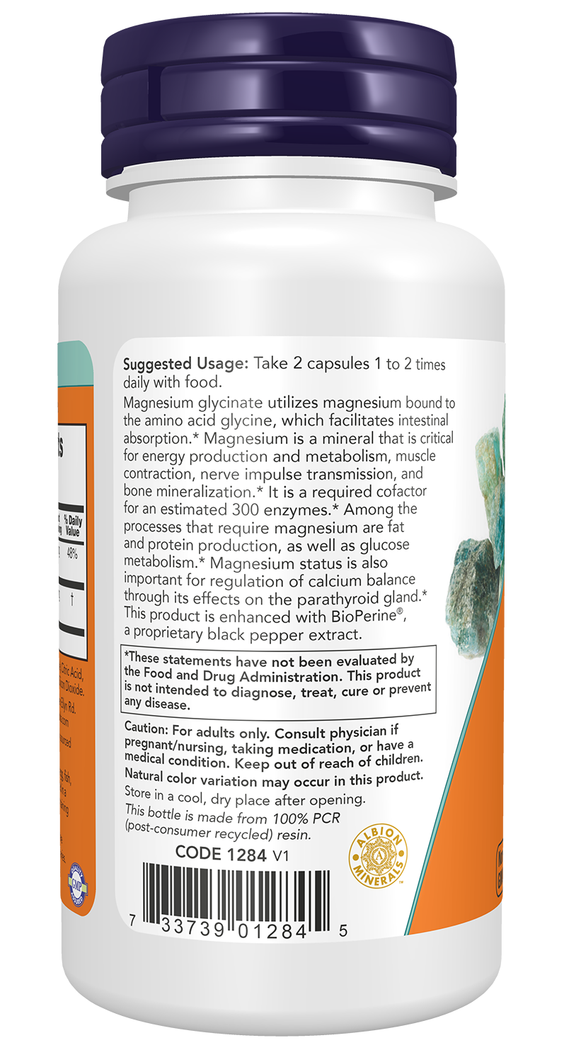 Magnesium Glycinate with BioPerine - 180 vcaps
