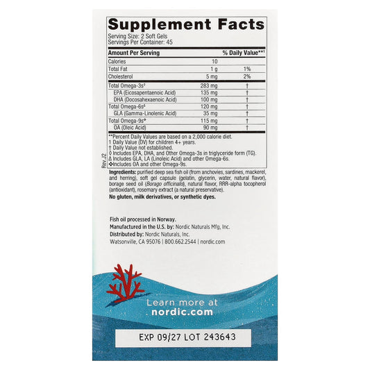 Complete Omega Junior, 283mg Lemon - 90 mini softgels