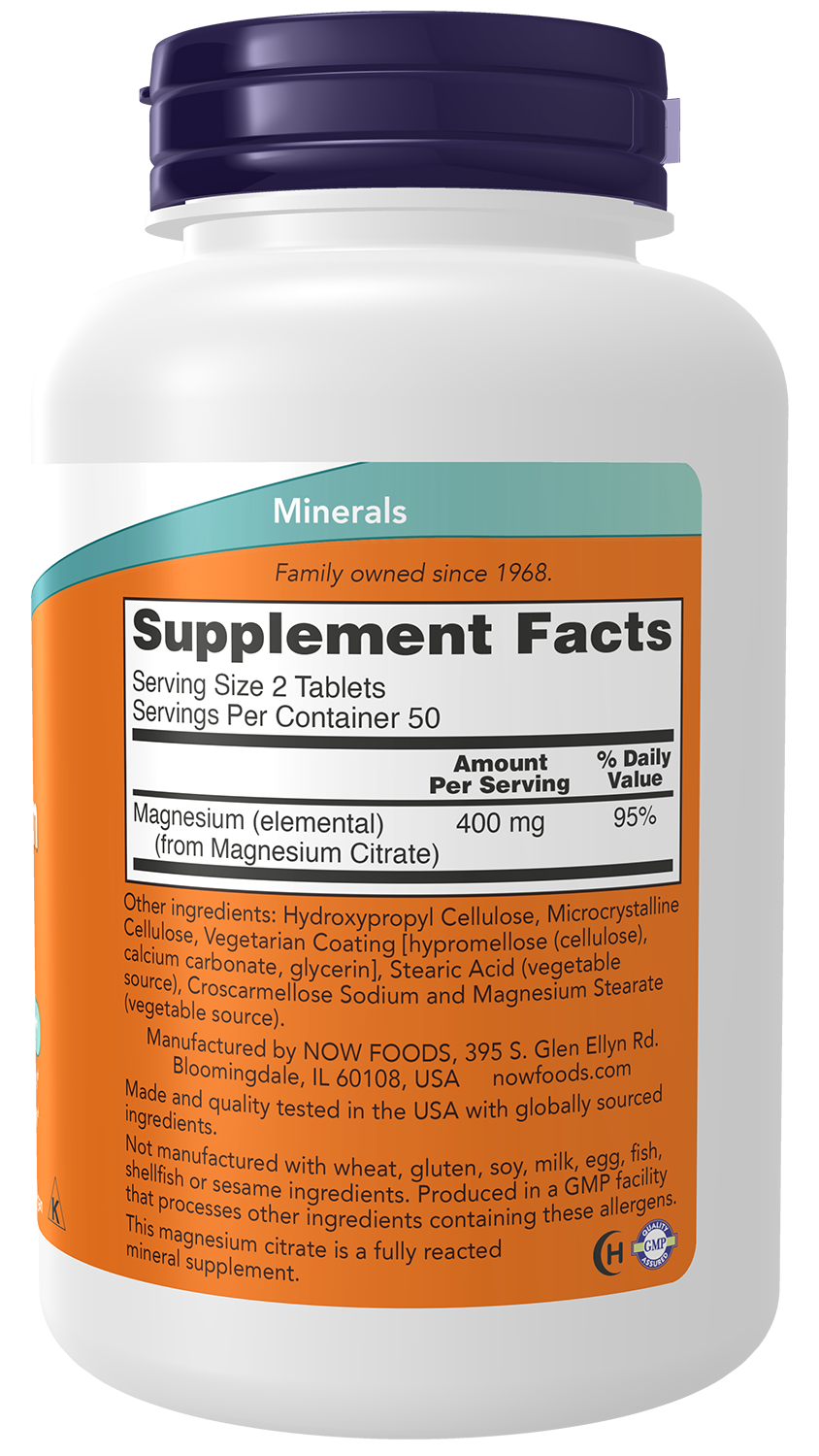 Magnesium Citrate, 200mg - 100 tablets