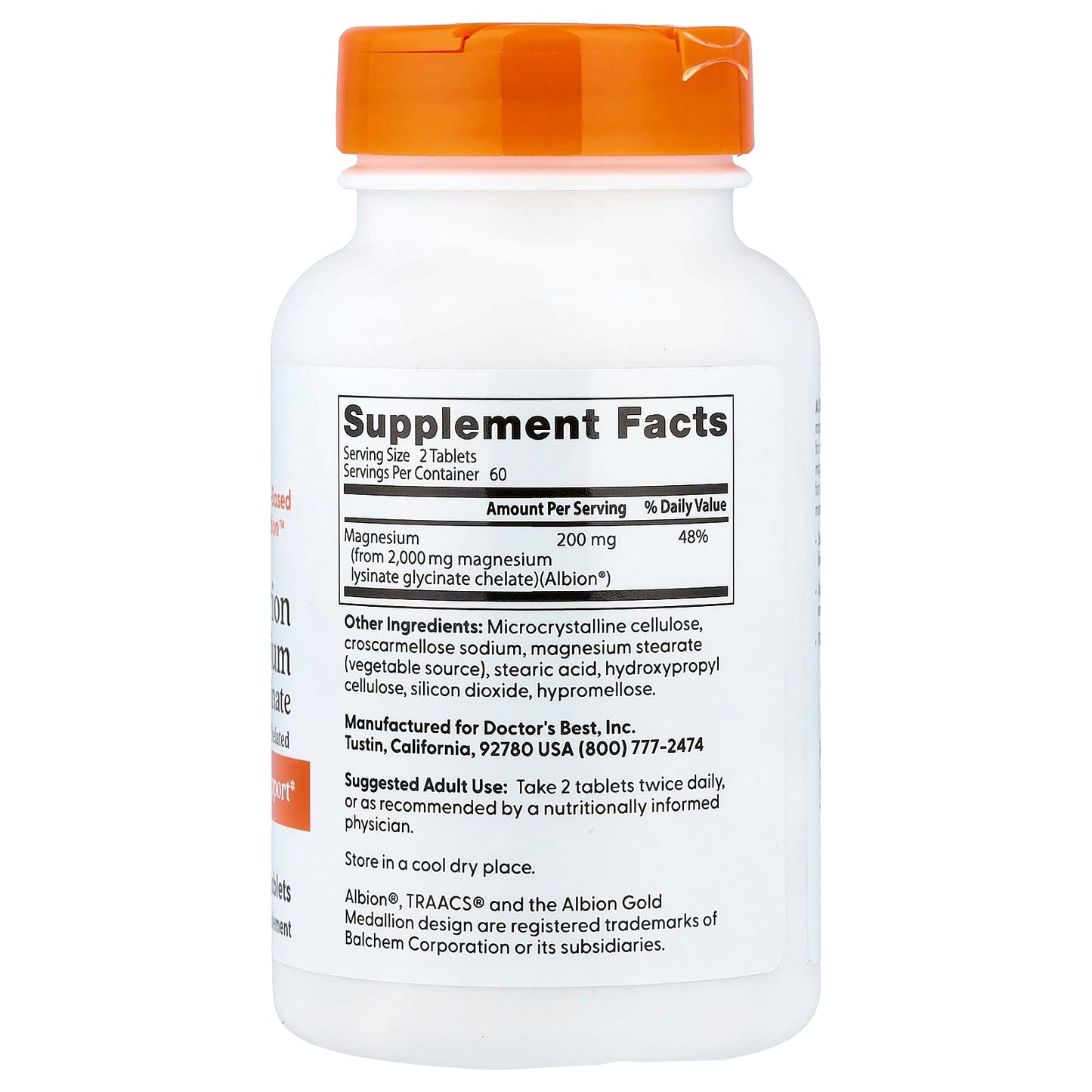 High Absorption Magnesium, 200mg - 120 tablets