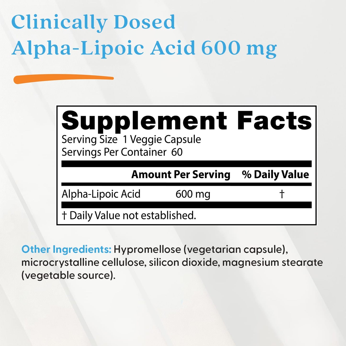 Alpha-Lipoic Acid, 600mg - 60 vcaps