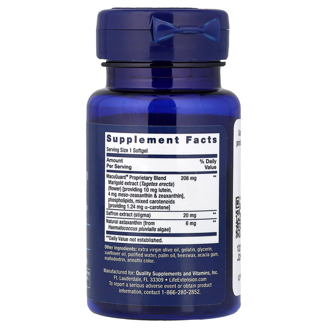 Life Extension MacuGuard Ocular Support with Saffron & Astaxanthin - 60 softgels - image 2