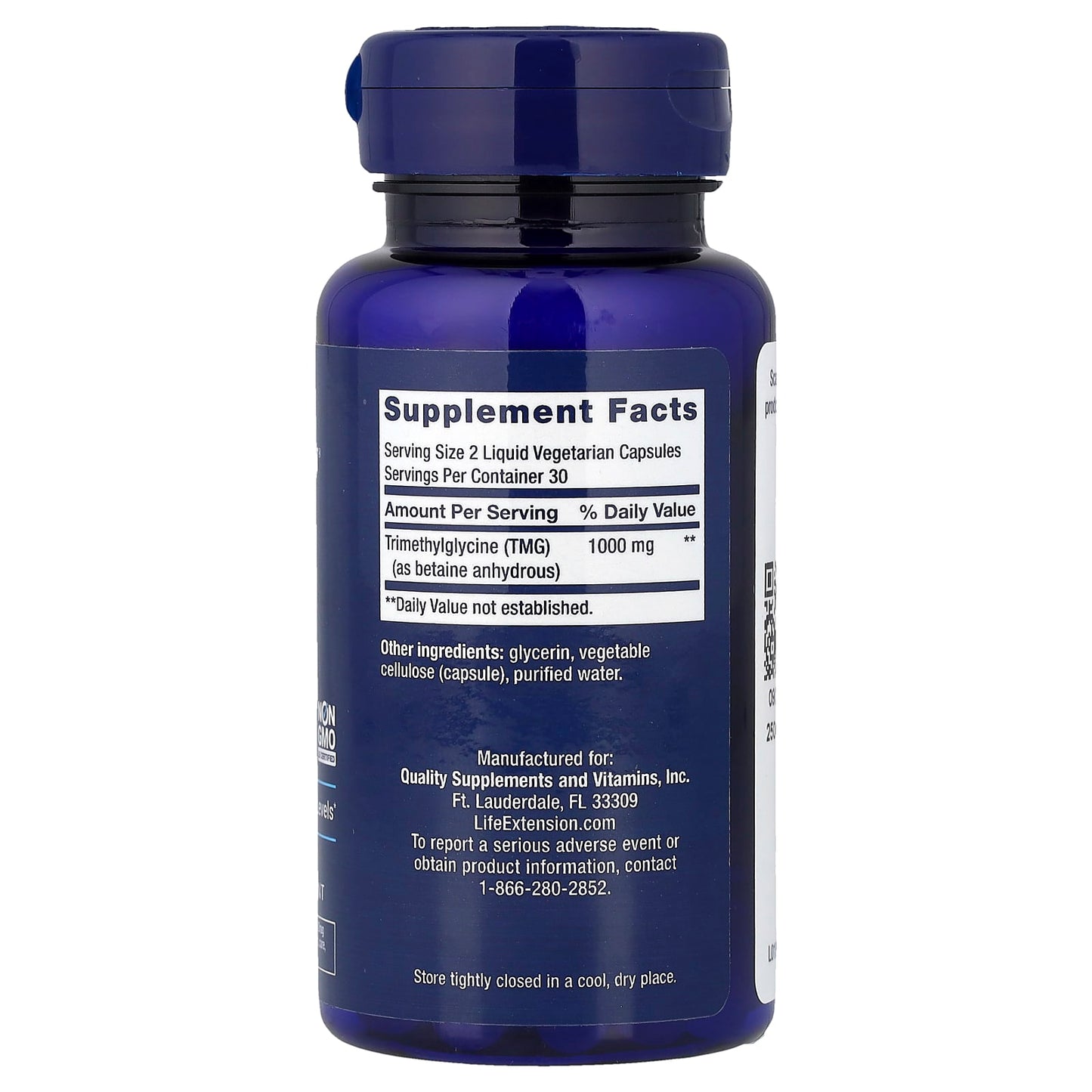 TMG, 500mg - 60 liquid vcaps