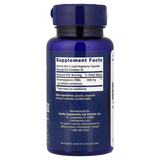 TMG, 500mg - 60 liquid vcaps