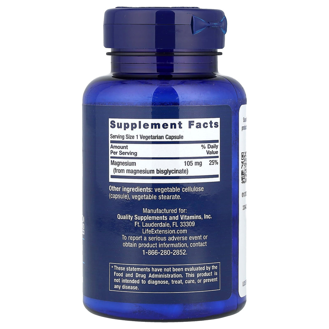 Life Extension Magnesium Glycinate, 105mg - 90 vcaps - image 2
