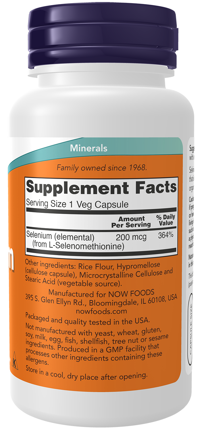 Selenium, 200mcg - 90 vcaps