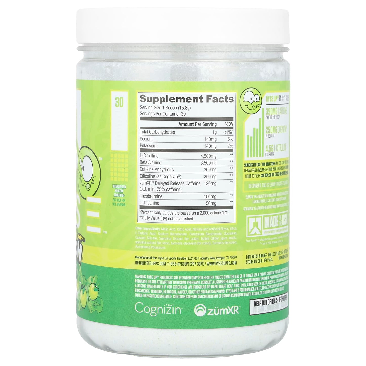 Loaded Pre, Sour Punch Sour Green Apple - 459g