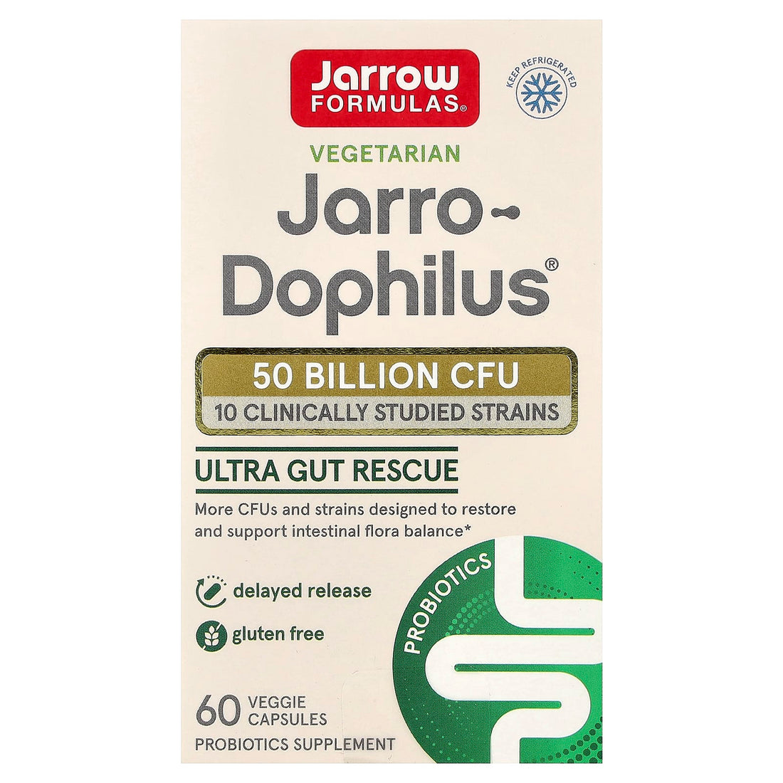 Jarrow Formulas Jarro-Dophilus Ultra Gut Rescue, 50 Billion CFU - 60 vcaps - image 2