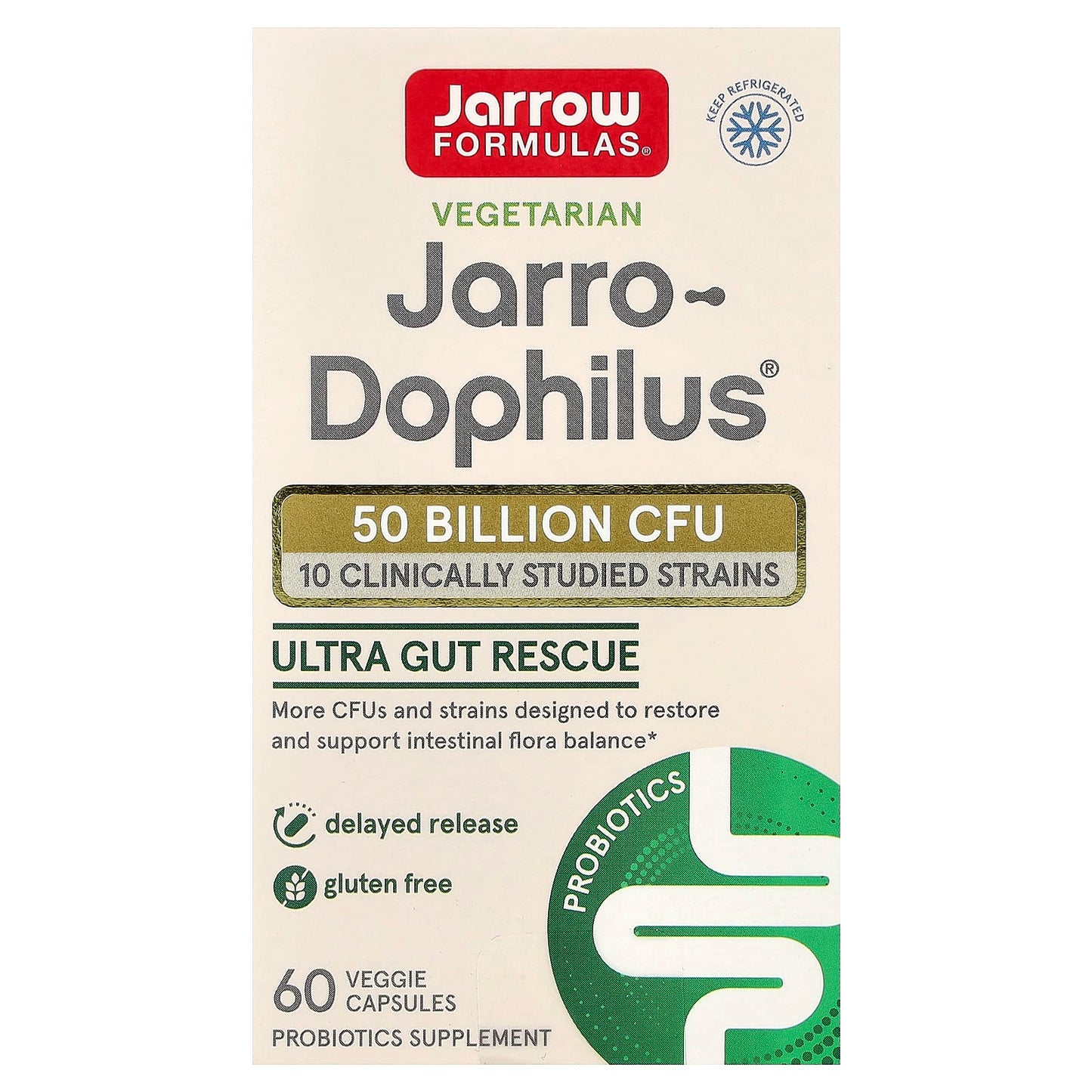 Jarro-Dophilus Ultra Gut Rescue, 50 Billion CFU - 60 vcaps