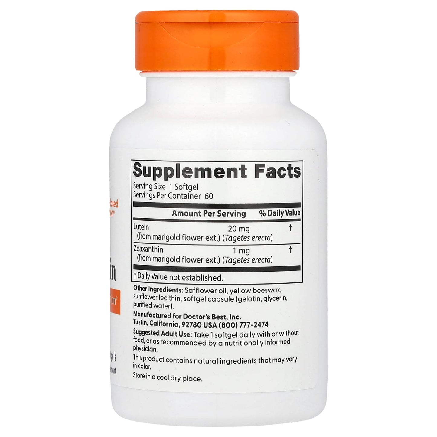 Lutein, 20mg - 60 softgels