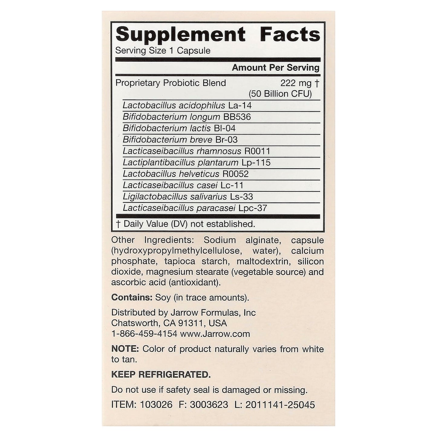 Jarro-Dophilus Ultra Gut Rescue, 50 Billion CFU - 60 vcaps