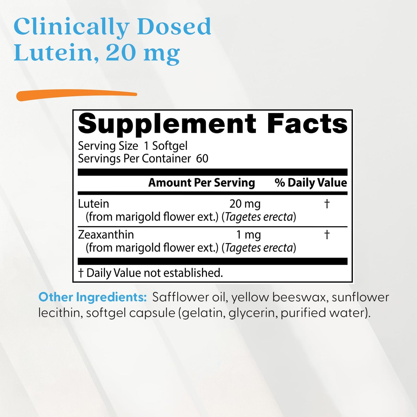 Lutein, 20mg - 60 softgels