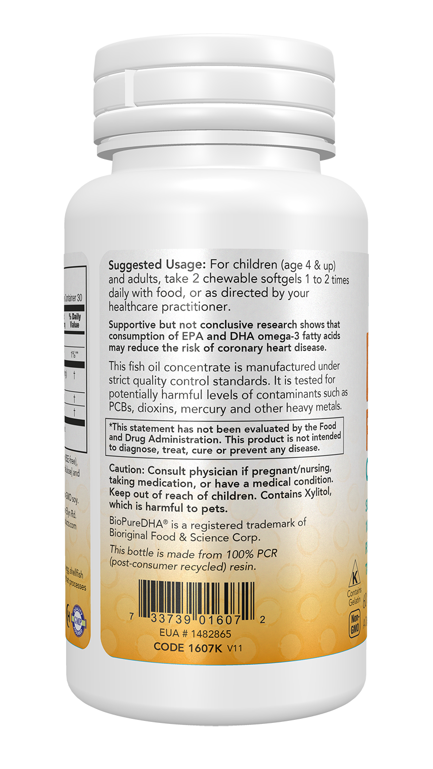 DHA Kids Fish Oil Chewables, 100mg - 60 softgels