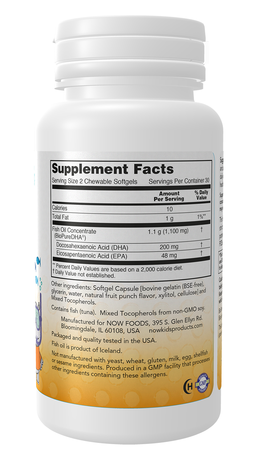 DHA Kids Fish Oil Chewables, 100mg - 60 softgels