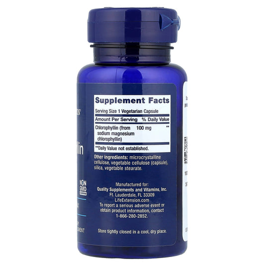Chlorophyllin, 100mg - 100 vcaps