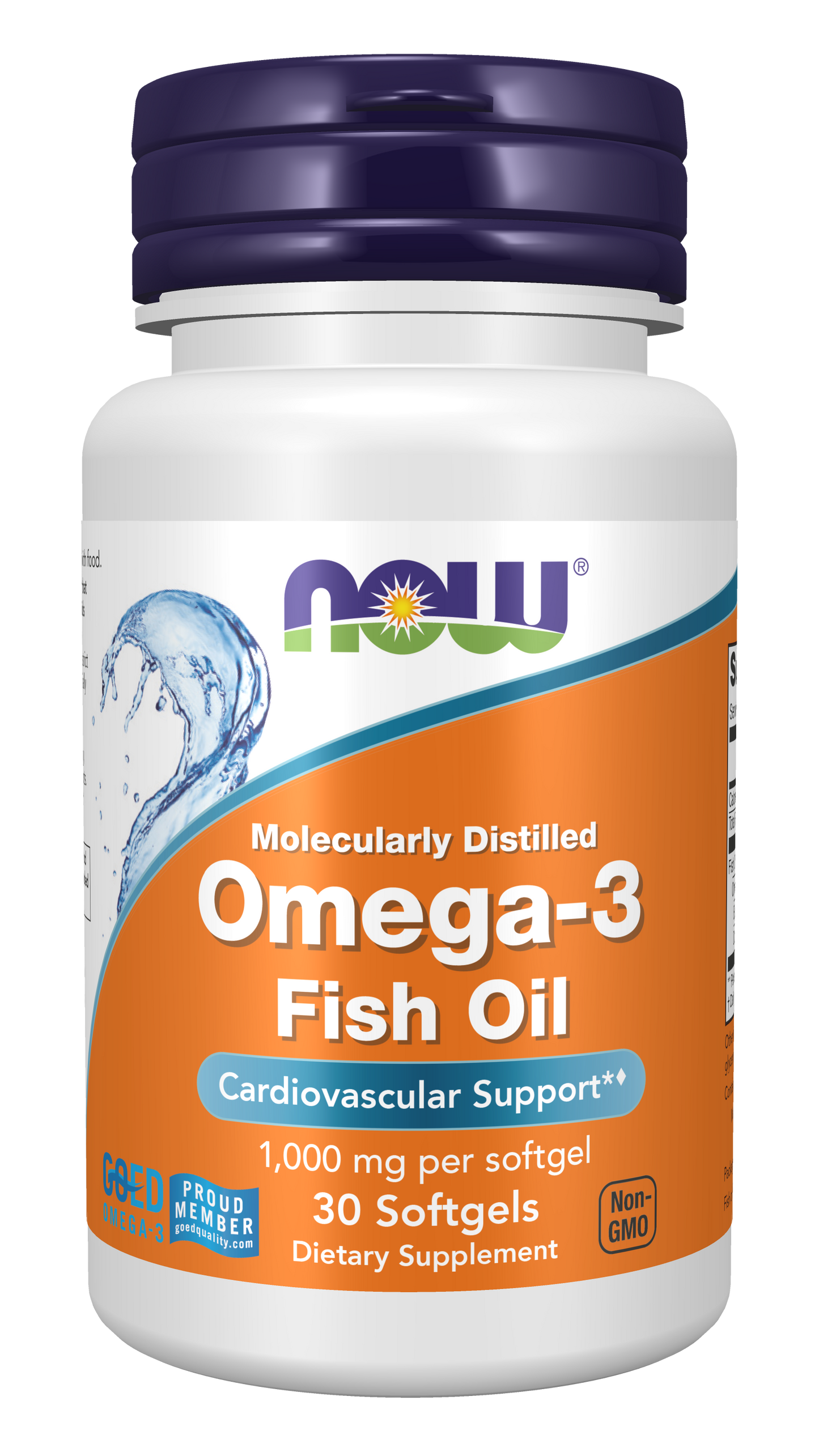Omega-3 Fish Oil, Molecularly Distilled - 200 softgels