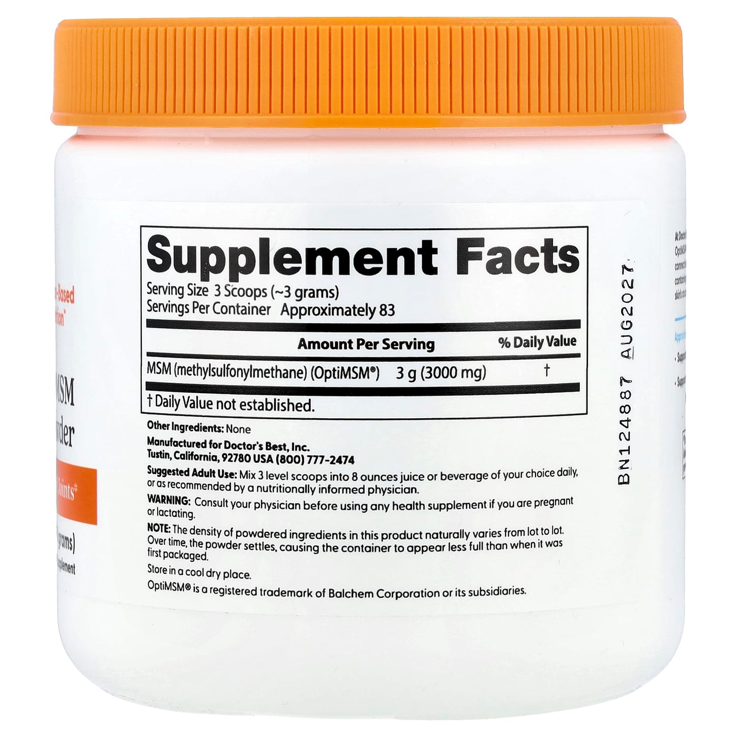 MSM with OptiMSM, Powder - 250g