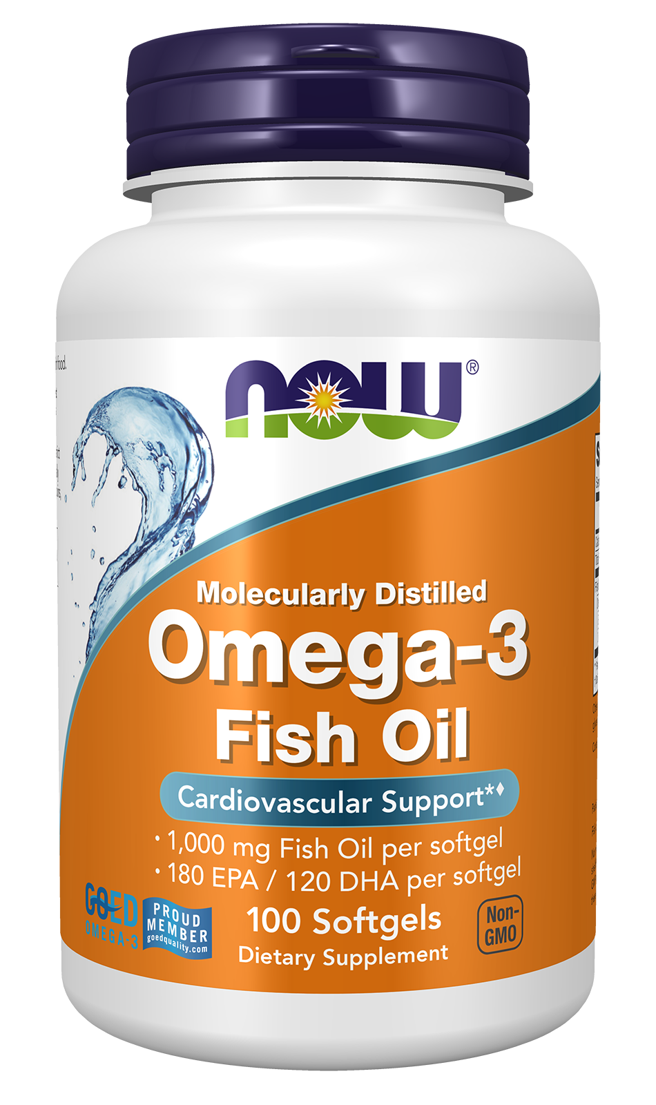 Omega-3 Fish Oil, Molecularly Distilled - 200 softgels