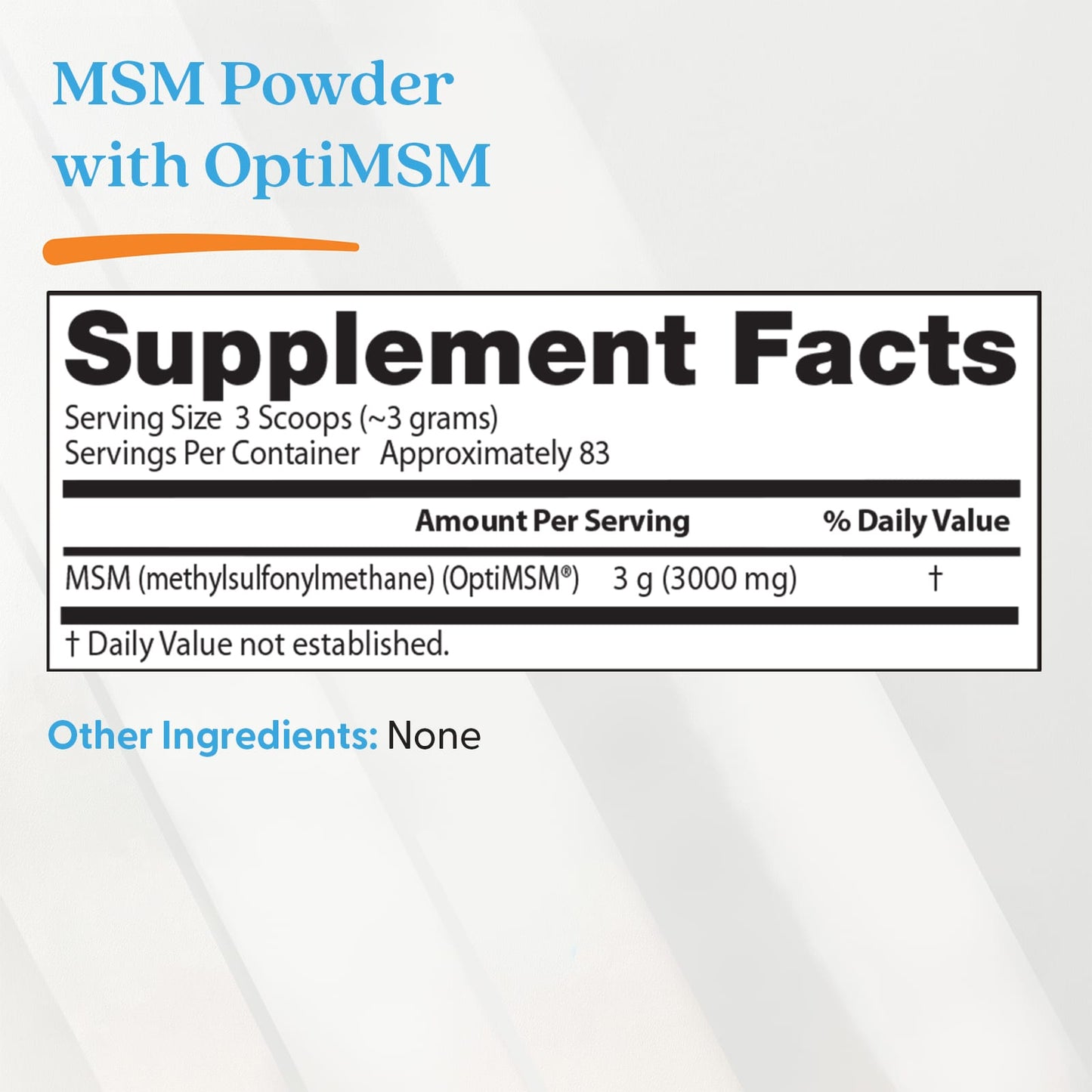 MSM with OptiMSM, Powder - 250g