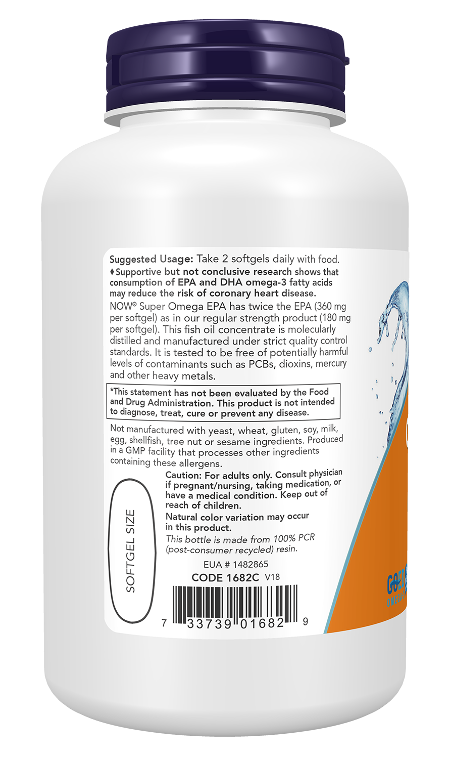 Super Omega EPA Molecularly Distilled - 240 softgels